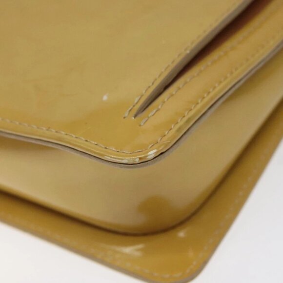 LOUIS VUITTON Monogram Vernis Motto Accessory Pouch Beige M91136 LV Auth MX027 - Picture 10 of 16